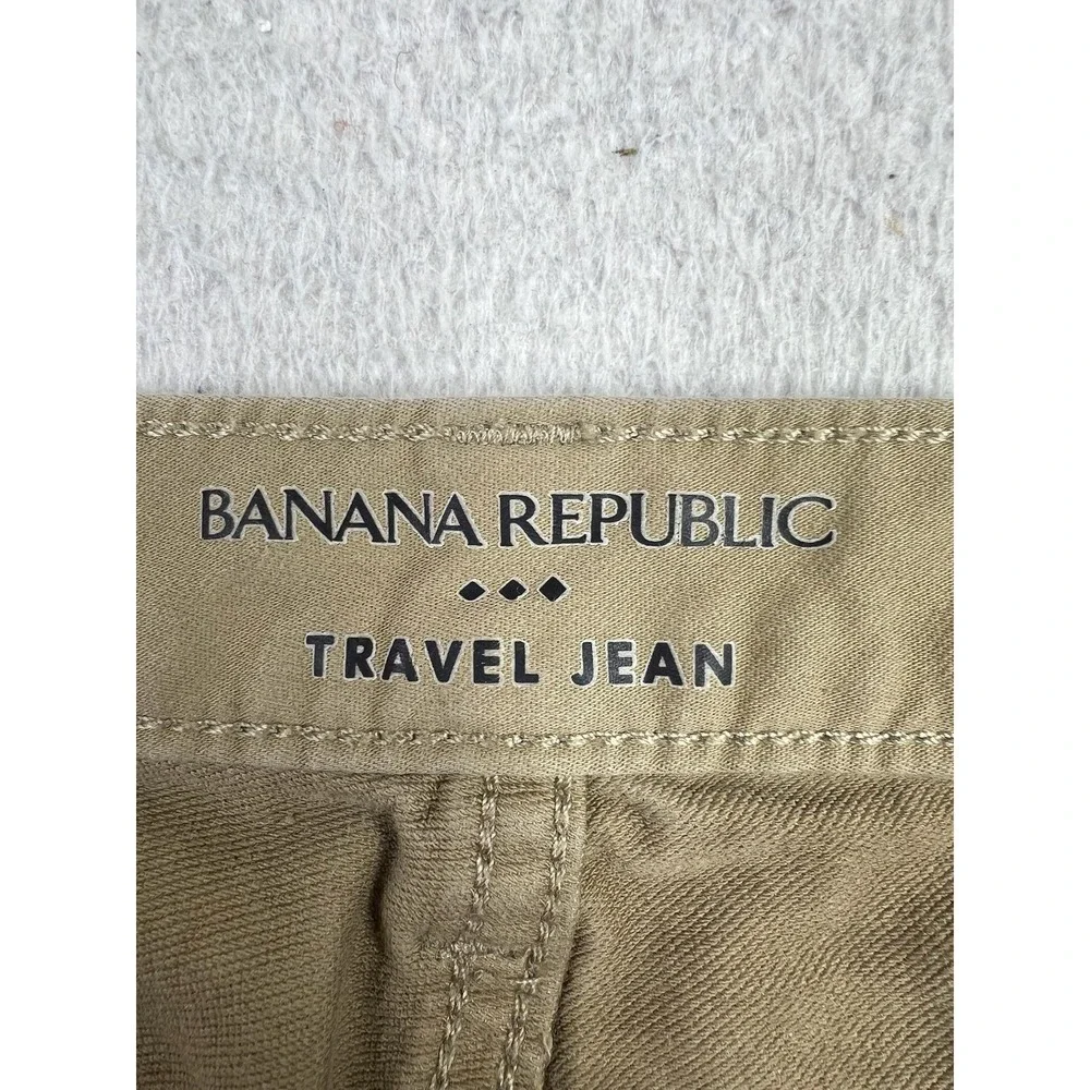 Banana Republic Travel‎ Jeans Mens 34x32 Khaki Athletic Tapered Stretch 599223